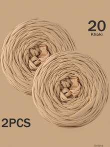 1/2件 T-Shirt 紗線，大號 300g±20g/件 -2cm 寬，編織布料柔軟聚酯纖維紗線，適用於 DIY 鉤編包包、籃子、地墊、拖鞋、娃娃、紗線手工藝。多色紗線、度假紗線、鉤編紗線、手工紗線、多功能鉤編配件、手工禮物 - 彩色 - 查看 77