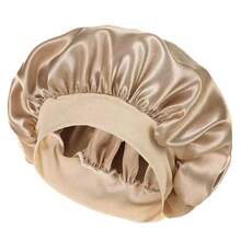 1 buah Topi Rambut Satin Warna Polos untuk Wanita, Cocok untuk Pemakaian Sehari-hari - Khaki - View 1