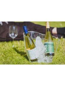 BarCraft Wine Cooler Bucket, Double Sided Design For 2 Bottles, Plastic, Transparent, 7 Litres Father's Favorite Gift - View 4