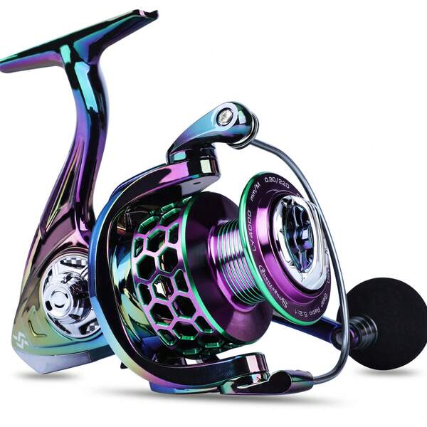 Colorful Spinning Reel Left/Right Interchangeable Handle – Saltwater Freshwater, 14+1 Bearings, 8kg Braking Force, Heavy Duty Metal Fishing Reel For Bass/Snakehead