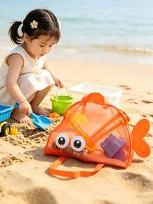 1 pieza Mochila de gran capacidad con cordón de nylon transpirable, adecuada para juguetes de playa, uso en piscina y actividades al aire libre - Multicolor - Ver 3