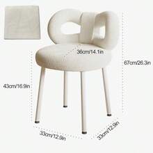 Vanity Stool, Butterfly Back Vanity Chair, Charming Makeup Chair For Women, Modern Small Computer Chair, Soft And Breathable, Suitable For Various Home Settings - White - View 2