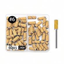 DeDryDS 60pcs Nail File Ring Set, Nail Drill Grinding Rings, 180 Grit Fine Sand, Suitable For Acrylic Nails, Gel Nails And Natural Nails, Nail Art Accessories - Multicolor - View 14