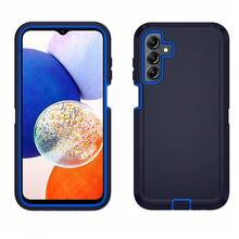 Funda de teléfono resistente de 3 en 1 de grado militar, funda protectora de Body completo resistente a golpes, antideslizante y a prueba de agua, resistente a arañazos, universal, accesorio de teléfono práctico como regalo para el Festival de Primavera y uso diario - Azul profundo - Ver 36