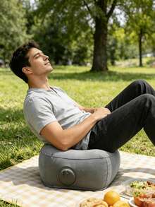 Press-To-Inflate Portable Folding Slouchy Chair/Outdoor Inflatable Sofa - Suitable For Camping, Fishing, Outdoor Stargazing And Leisure Relaxation; Features Quick Inflation And Wear-Resistant Properties, Lightweight And Easy To Carry, Suitable For Picnic, Beach, Car Emergency And Office Use. - Multicolor - View 7