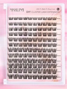 MKHLINA Soft & Lightweight Cluster Segmented False Eyelashes, 8-18mm Multi-Length, Long-Lasting Natural & Delicate DIY Eye Makeup Lashes, Easy To Apply & Reusable (F20) - C/D 混合 - 查看 9