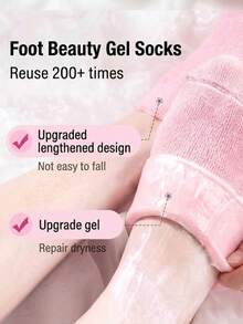 Reusable Gel Moisturizing Foot Socks - Soft Hydrating Socks, Foot Care Socks, Easy To Clean Lightweight Design, Suitable For Home Foot Care, Relieve Cracked Heels And Soften Rough Skin - Multiple Styles - View 8