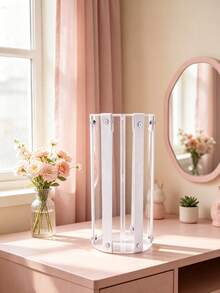 Acrylic Vertical Elastic Band Hair Accessory Display Rack, Large Capacity Hair Clips, Bows, Vanity Headwear Storage & Display Stand - White - View 9