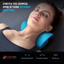 Neck Stretcher For Pain Relief, Neck And Shoulder Relaxer Cervical Traction Device Pillow For Muscle Relax And TMJ Pain Relief - Màu xanh lam - Xem 6