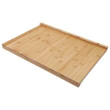 Bamboo Reversible Cutting Board Pastry Board With Lip Countertop For Rolling Dough Kneading - Bamboo - View 3