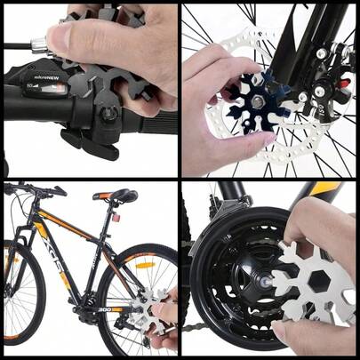 Snowflake Multitool, Tainless Steel Snowflake Tool Multi, Portable Snowflake Tool Bottle Opener, Flat Screwdriver Kit All In One, Gift For Christmas