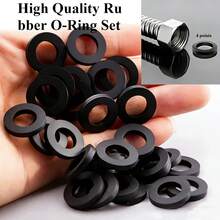 30pcs High Quality Rubber Sealing Gasket Set, Essential For Home Repair, Compatible With Corrugated Metal Flexible Hose, Shower Head Connection Pipe, Various Hot And Cold Water Faucets, Electric Water Heater Inlet And Outlet, Pipe Control Valve And Other Water Interfaces - Multicolor - View 4