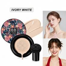 Ytruns Light To Medium Tone Moisturizing Cushion Foundation - Full Coverage, Long-Lasting, Natural Bare Skin Finish, Suitable For All Skin Tones And Types - Comes With Mushroom Head Sponge For Easy Application - Multicolor - View 9