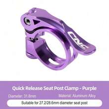 Fashion CNC Seatpost Clamp, Suitable For Mountain Bike/Road Bike, Ultra-Light Aluminum Alloy, 31.8mm/34.9mm, Anti-Slip Design Bicycle Accessory - Multicolor - View 7
