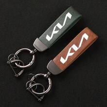 For KIA PU Leather Car Keychain With 360 Degree Rotation Zinc Alloy Keyring Premium Trinket For Car Keys Stylish Unisex Design Durable Key Holder Gift - Multicolor - View 8