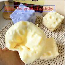 1pc Randomly Shipped New Giant Cheese Cheese Squishy Squishy Dumpling Fidget Toy - A - View 7