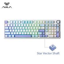 AULA F99 PRO 客製化機械鍵盤，附數字鍵盤與旋鈕，墊片結構，RGB 背光，熱插拔軸體，8000mAh 電池，有線/2.4G/藍牙連接，適合辦公與遊戲 - 查看 15