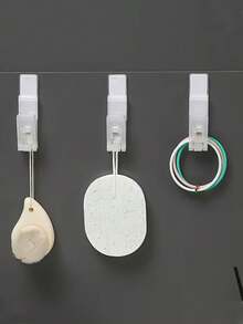 Towel Clip, Multi-Functional Towel Clip, Multi-Purpose Clip, Adjustable Angle Hook, Creative Small Item Cup Hook, Multi-Functional Kitchen Glove And Dishcloth Clip, Photo Hanging Clip, Self-Adhesive Hook, Storage Hook - Multicolor - View 5