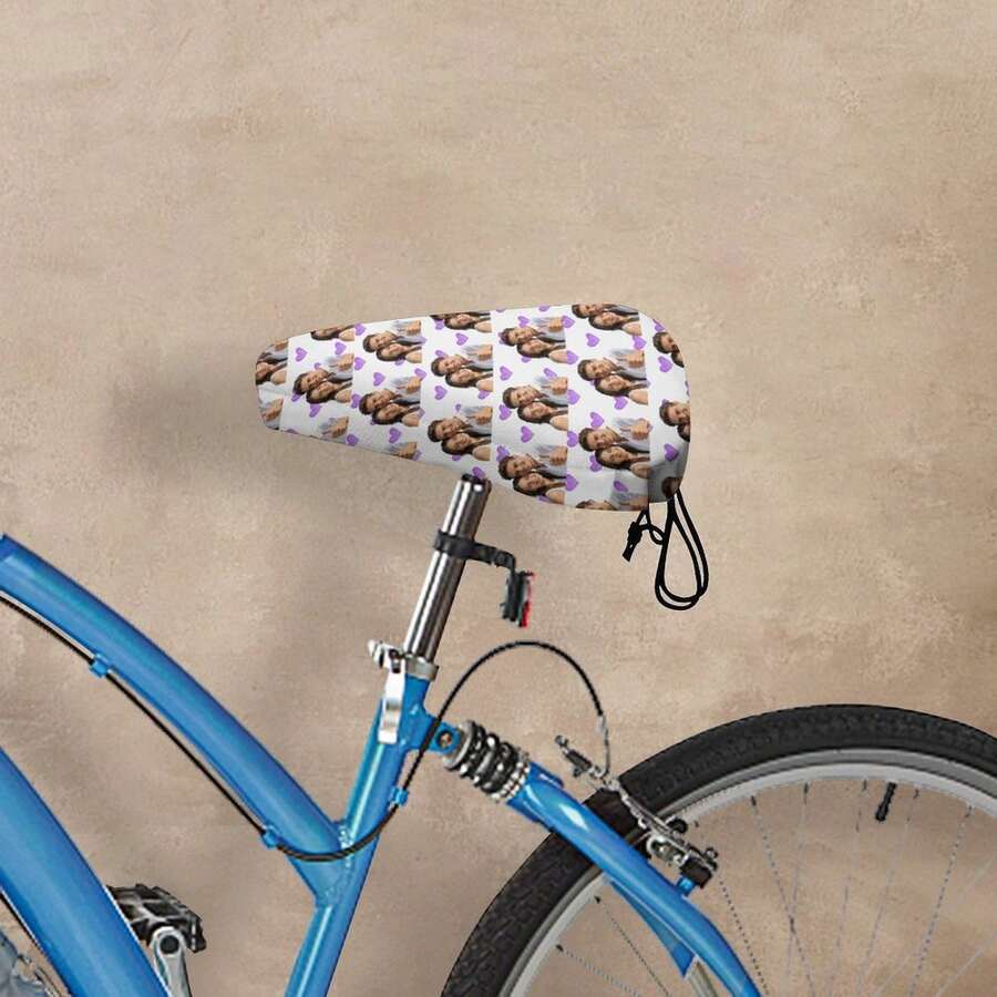 Personalized Bicycle Seat Cover, Customizable Pattern, Suitable For Valentine's Day, Couples Gifts And Back To School Occasions