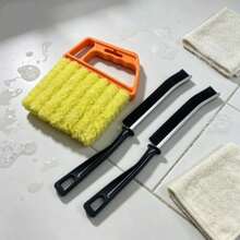 pdva 3pcs Multi-Function Gap Cleaning Brush Set, Stiff Bristle Gap Brush + Window Track Cleaning Cloth Tool, Deep Clean Bathroom Tiles, Sink, Window Tracks, Kitchen Corners, All-Purpose Home Cleaning Supplies - Cleaning Brush - View 1