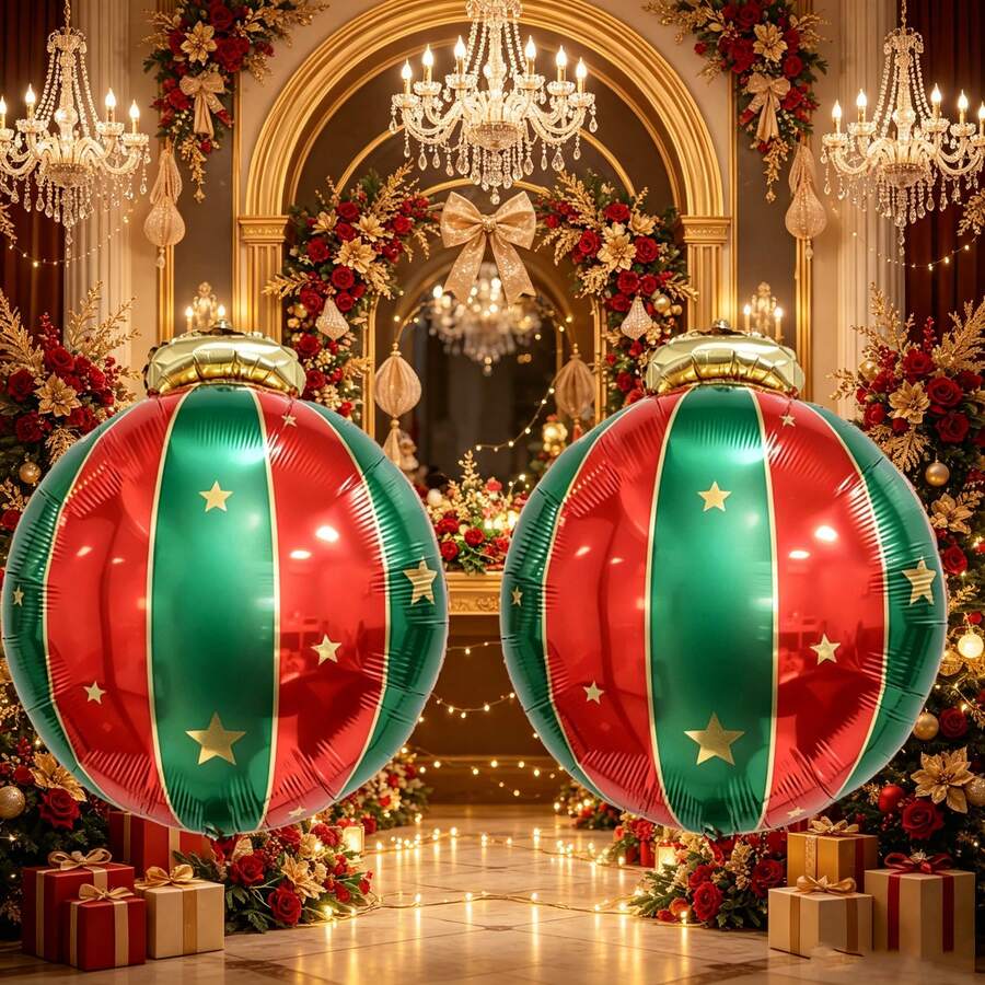 2pcs 27 Inch Large Christmas Theme Hanging Party Decoration Balloons - View 1