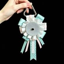 1pc Badge Decorated Flower Brooch Pin Keychain, Bag Charm Pendant, Ita Bag Decoration Accessory, Ribbon Lace Badge Display Accessory, Idol Decoration, Gift Accessory, Handmade Bow, Collectible Ribbon Fabric, Support Memorial Theme Festival Decoration Pendant - A - View 13