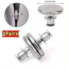 2 Pairs Magnetic Curtain Clips, Riveted Magnetic Curtain Clips, 1.7cm, 2cm, 2.5cm Magnetic Clips, Used To Fix Curtains, Fix Curtains Or Shower Curtains To The Wall, Prevent Them From Being Blown Away By The Wind. - Multicolor - View 15