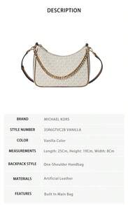 Michael Kors Jet Set Travel 印花女款單肩斜挎包 35R6GTVC2B 香草色 - 香草色35R6GTVC2B VANILLA - 查看 6