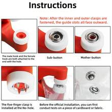 DIY Metal Snap Button & Fastener Crimping Tool Set, Suitable For Sewing & Crafts, Can Be Used For Clothing, Backpacks, Baby Rompers, Seamless Rivet Button Hand Press Clamping Snap Fastener Tool, Multi-Functional Invisible Hidden Snap Fastener - Multiple Styles - View 8