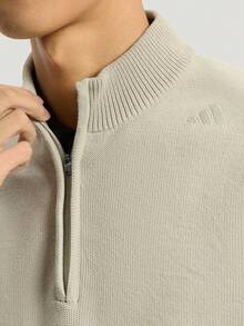 Adidas Men's WUZONG WEN HZ S Knit Sweatshirt No Hood KH2724 - Grey - View 4