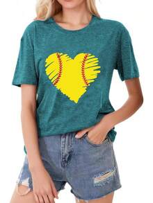 Women T-Shirts - 1-青色 - 查看 3