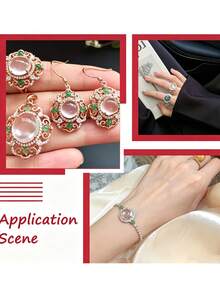 20pcs Round Transparent Flat Bottom Glass Cabochons, Clear Glass Round Patches, Suitable For Embossed Photo Pendants, Handmade Felt Simulated Animal Eyes Glass Beads Jewelry Making, Blank Base Trays, Bracelets, Necklaces, Earrings DIY Jewelry Making Accessories Perfect For Creating Unique Collectibles - Glass - View 7