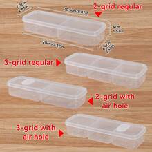 5pcs Airtight Food Storage Box, Meal Prep Containers - Multi-Compartment Reusable Lunch Box For Fridge, Home, Kitchen, School, Work And Travel. Food Container, Snack Container, Adult Portion Control Lunch Box, Lunch Bento Box, Fruit Serving Tray. - Transparent - View 4