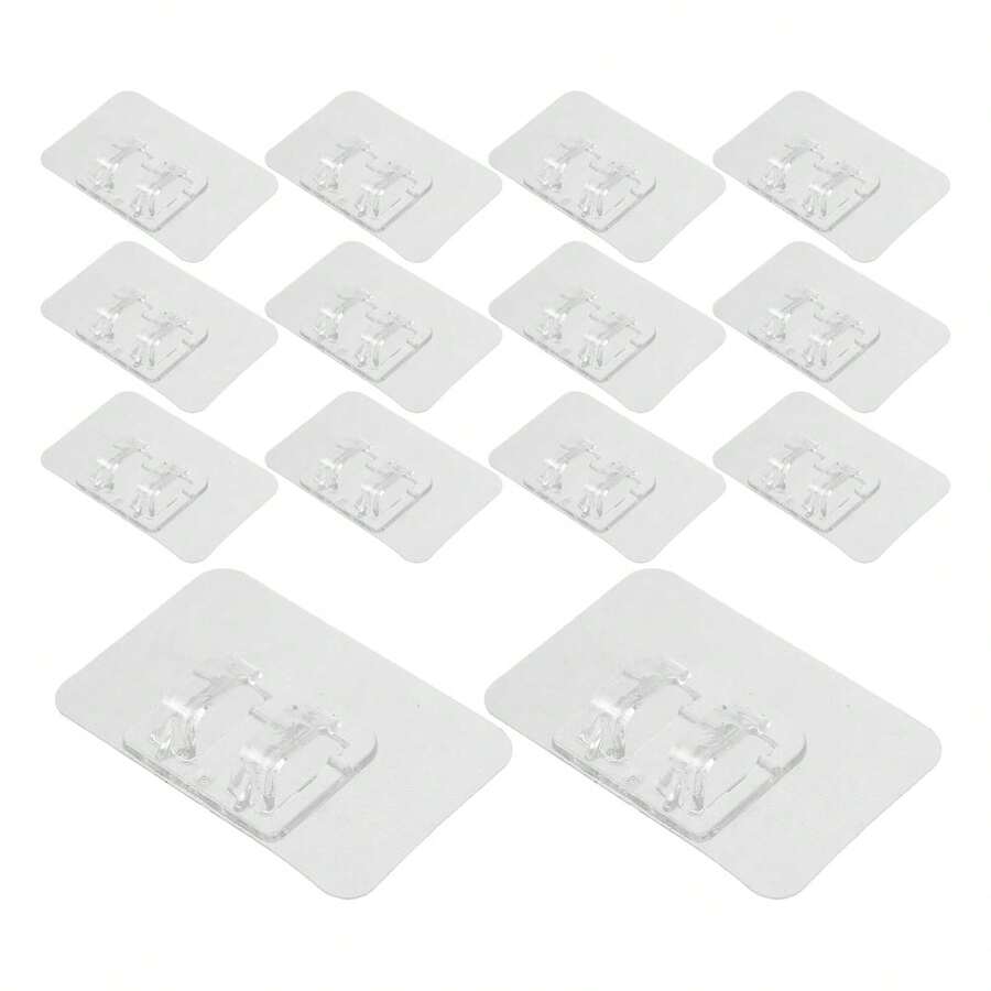 Transparent Drill-Free Kitchen Hardware Hooks, Self-Adhesive Invisible Wall Clips For Kitchen Appliance Cords And Small Tools Storage - View 1