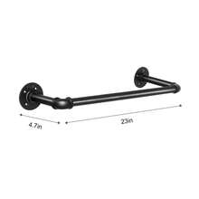 1PC Wall Mounted Industrial Pipe Clothes Rack – Bathroom Towel Bar & Handrail Holder, DIY Hardware Accessory For Clothes & Towel Storage - 60 cm - View 2