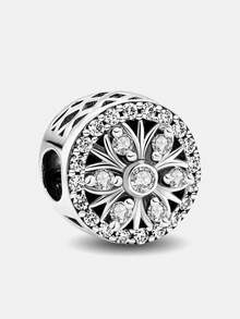 1 Fashionable 925 Sterling Silver Crown Double Heart Bead, Suitable For DIY Jewelry Making Of Women's Bracelets And Bangles, Daily Outfit Matching - Set 1 - View 17