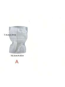 SILIKE LUFEI 1件/2件女孩圖案矽膠模具，適用於DIY花盆、石膏與水泥工藝品－多功能可重複使用鑄模，適用於花瓶、家居裝飾、筆筒、燭台 - 白色 - 查看 9