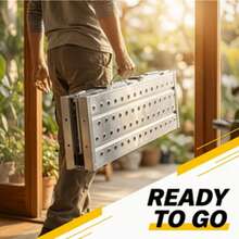 Height-Adjustable Heavy-Duty Scaffolding Portable Folding Work Platform (Equipped With Non-Slip Base And Sturdy Frame); Suitable For Truck Washing, Semi-Trailer Maintenance RV Roof Cleaning, And Commercial Vehicle Exterior Repair - Standard 105cm - View 3