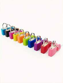 Small Padlock With Key, Suitable For Luggage Lock, Outdoor Camping Travel Lock, Bicycle Lock, Backpack Lock, Gym Locker Lock, Suitcase Lock, Copper Core Padlock, Classroom Matching Games And More - Multicolor - View 2