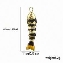 1pc Copper Fish Pendant DIY Bracelet Necklace Ankle Chain Charm, Suitable For Beach Vacation, Gift For Colleagues, Best Friends, Family And Friends - Multicolor - View 36