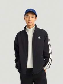 Adidas 男士 ST 3ST WV JKT 梭織運動夾克 KR2517 - 黑色 - 查看 1