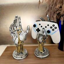 Dudukan Kontroler Tangan Mekanik Cyberpunk Premium, Organizer Meja Gaming dan Rak Pajangan, Cocok untuk Kontroler Game, Headphone, dan Dekorasi Meja - View 3