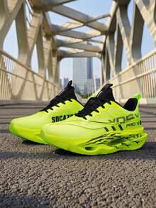 Men's Running Shoes, New Ultra-Light Carbon Plate Running Shoes For Men, Suitable For Marathon, Daily Jogging, Cushioning Soft Sole Racing Super Shoes - Fluorescent Green - View 16