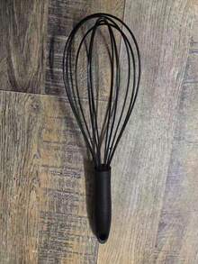 1 pieza Batidor de silicona, material de acero inoxidable con mango ergonómico de silicona negra, herramienta de horneado resistente al calor, adecuada para entusiastas del horneado y chefs profesionales, aplicable para batir crema, mantequilla y azúcar, batir huevos, mezclar, cocinar y hornear - Multicolor - Ver 12