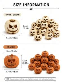 12/6/1pc Resin Pumpkin Decor, Mini Pumpkin Decor, Artificial Mini Pumpkin Decor, Perfect For Halloween Party, Home Garden Decor Crafts, Table Centerpiece And Party, Outdoor Garden Decor, Fan, Room Decor, Teacher Gift, Wedding Decor, Holiday Accessory, Garden Furniture, Garden, DIY, Bedroom Decor, Kitchen Decor, Dorm Essentials, Storage Room, Travel Essentials, Bachelorette Party Supplies, Desk Accessories, Home Decor - Multicolor - View 4