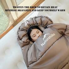 Naturehike U150S Adult Envelope Sleeping Bag With Hood, Extra Wide Portable Camping - Brown - View 4