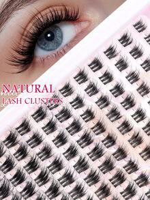 MKHLINA Segmented Single Cluster False Eyelashes DIY Lash Extensions C/CC/D Curl Fluffy Natural Style Suitable For Daily, Wedding, Party, Cosplay, Suitable For Beginners Self-Application (F21) - C/D 混合 - 查看 4