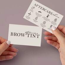 50pcs | Laminated Brow Care Cards | 2x3.5 Inch Card Size | Brow Lift And Tinting, Minimalist Design With Illustrations And Instructions - A - View 6