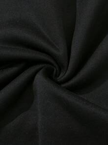 Three Cat Paws Graphic Print Hoodie, Drawstring Casual Hooded Sweatshirt For Winter & Fall, Women's Clothing - Black - View 6