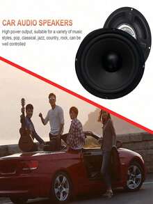 2 Way Car Audio Speaker Car Tuning Audio Speaker Heavy Mid-Bass Ultra-Thin Modified Speaker Horn Full Range Frequency Automotive Loudspeaker For Vehicle Sound System - A - View 3